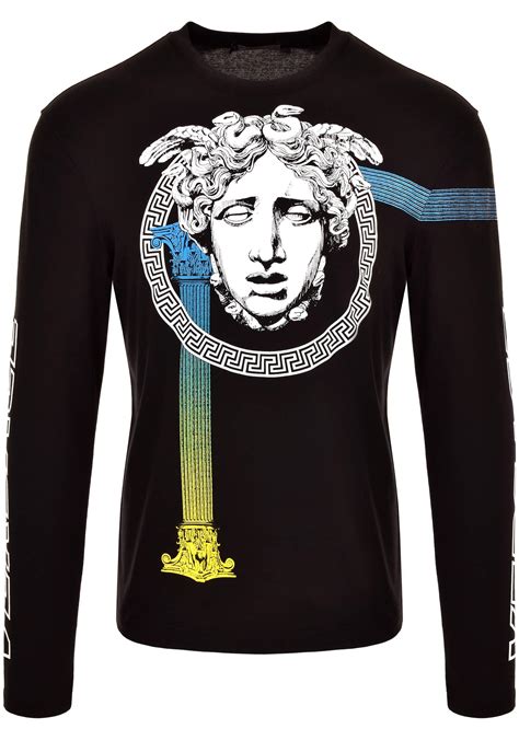 t-shirt versace precio|Versace long sleeve t shirts.